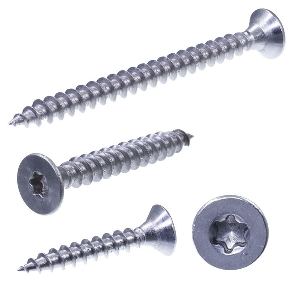 SECCARO Spanplattenschraube 4 x 20 mm, Edelstahl V2A VA A2, Produktbild  KI-generiertes Bild