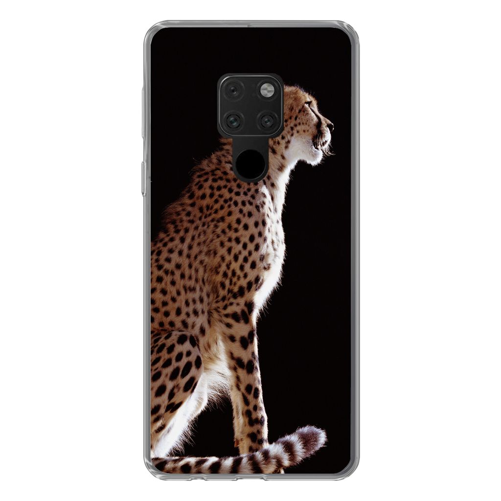 MuchoWow Handyhülle Schutzhülle Hülle für Huawei P40 Lite Gepard - Tiere - Licht Silikon Softcase Handy Hülle - Handy