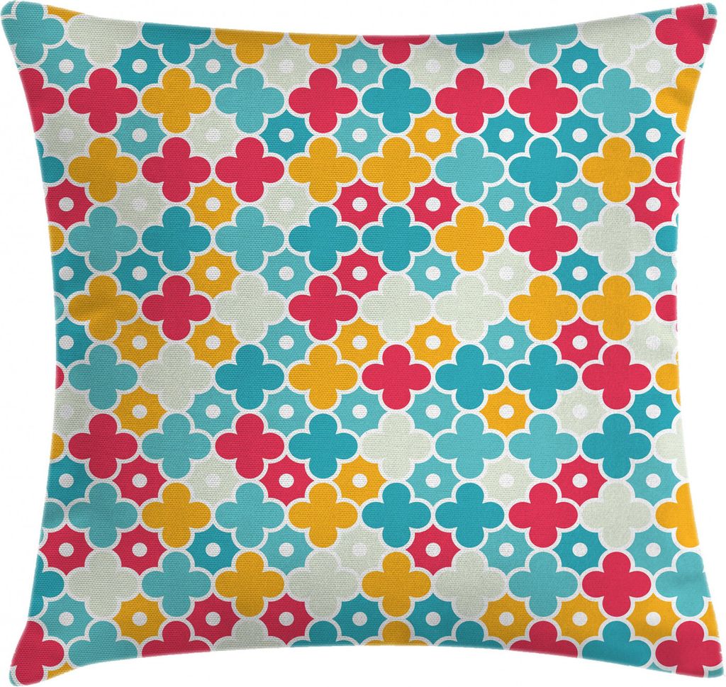 ABAKUHAUS Boho Kissenbezug, Kinderthema-buntes Blumenblatt, Waschbar mit Reißverschluss Kissenhülle mit Farbfesten Klaren Farben Beidseitiger Dru...