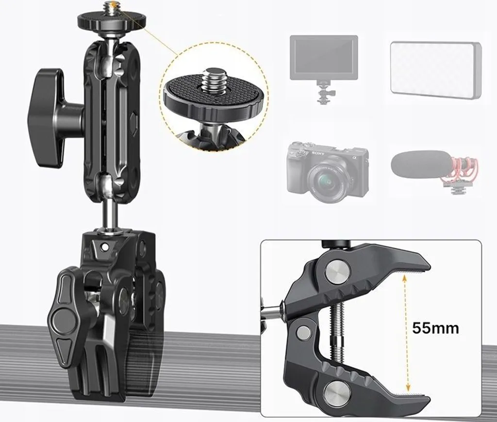 Trépied de bureau robuste Ulanzi LS15 avec bras VLOG Beam extensible - 10