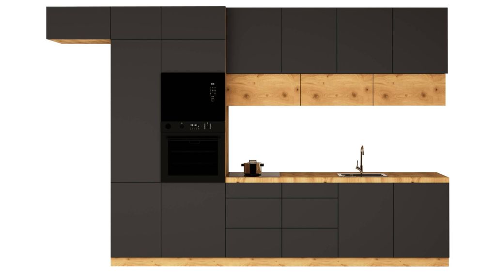 Küchenzeile 400 cm Küchenblock Einbauküche ohne Produktbild 