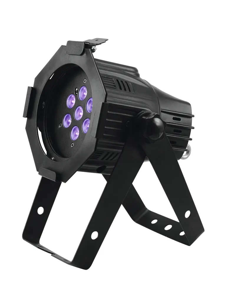 Projecteur UV LED 7x1W Eurolite ML-30 avec Faisceau Étroit 12° et Support