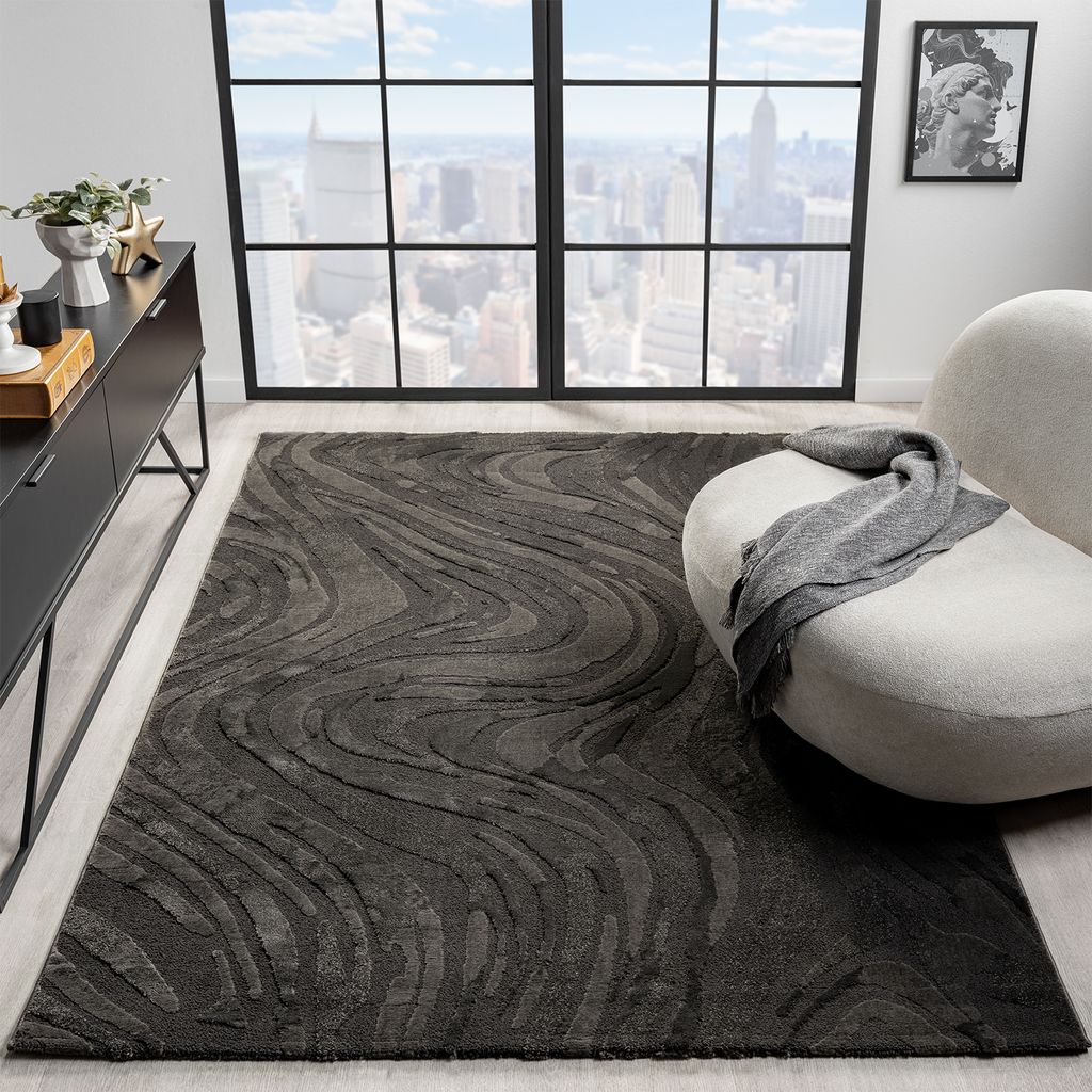 Teppich Wohnzimmer teppich Schlafzimmer 3D Effekt modern Produktbild 