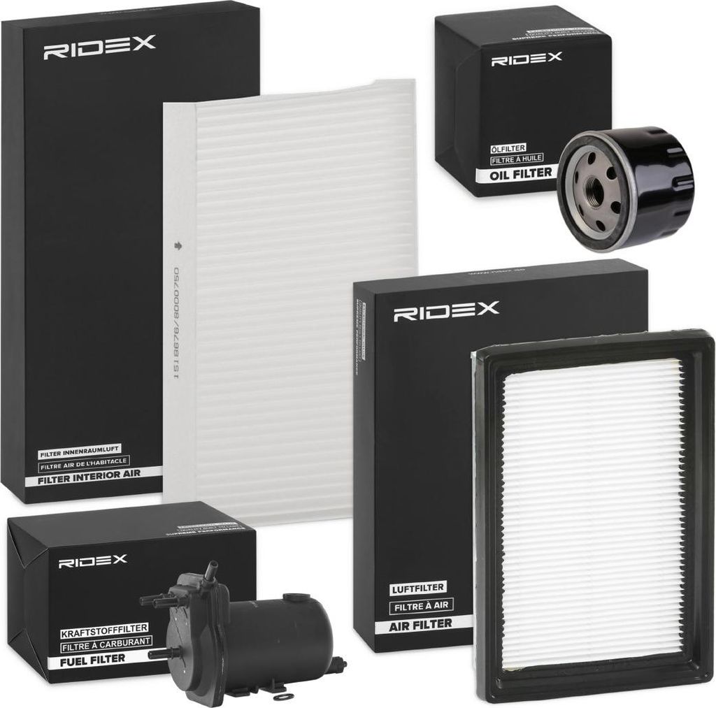 RIDEX Filterset Inspektionspaket Filtersatz für NISSAN JUKE (F15)