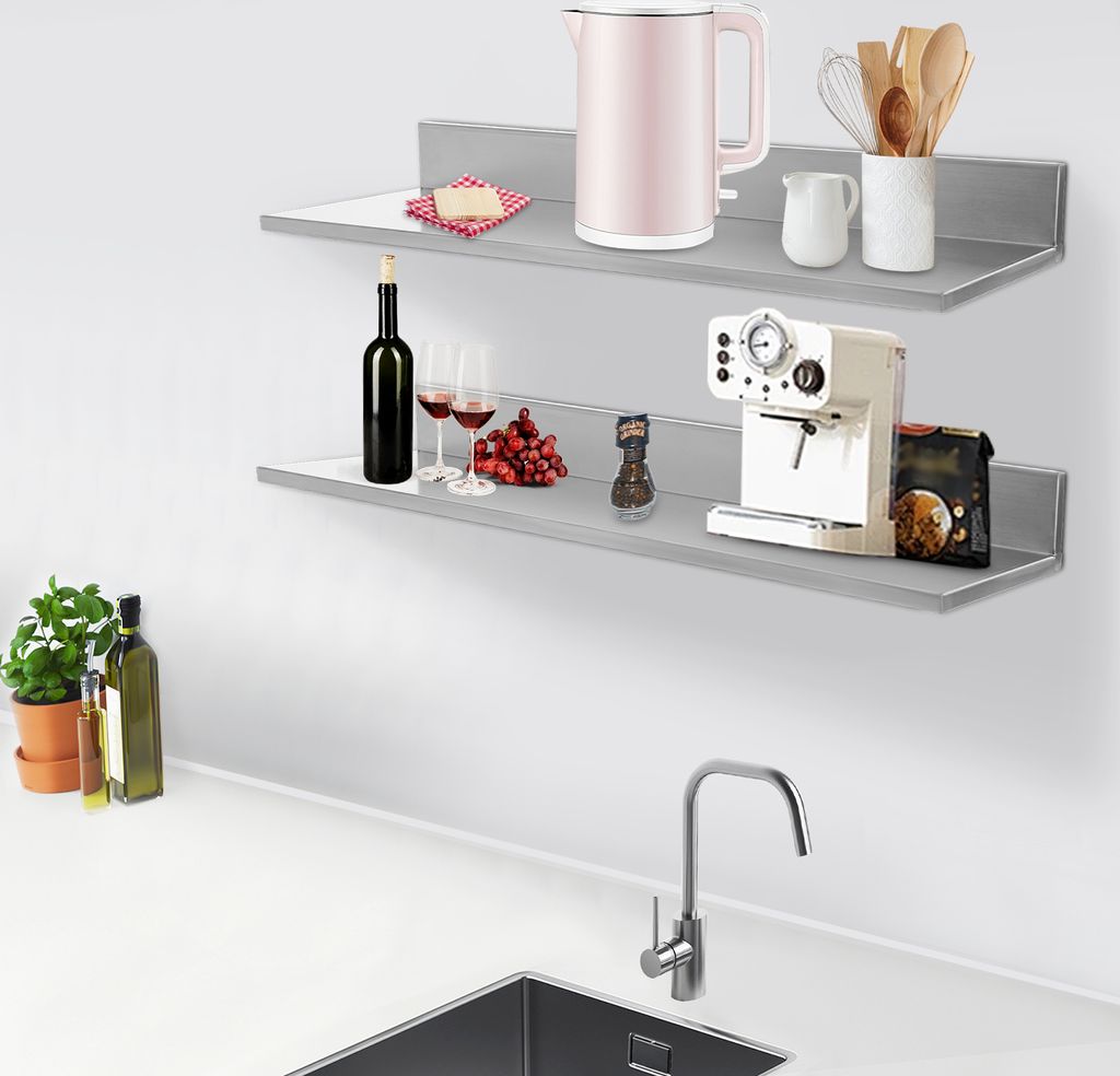 Úložná police Nástěnná police ve tvaru písmene L pro kuchyň Obrázek produktu 