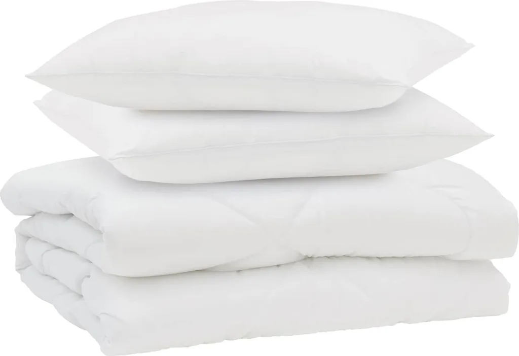 vidaXL Coperta estiva con cuscino 3 pezzi Microfibra bianca