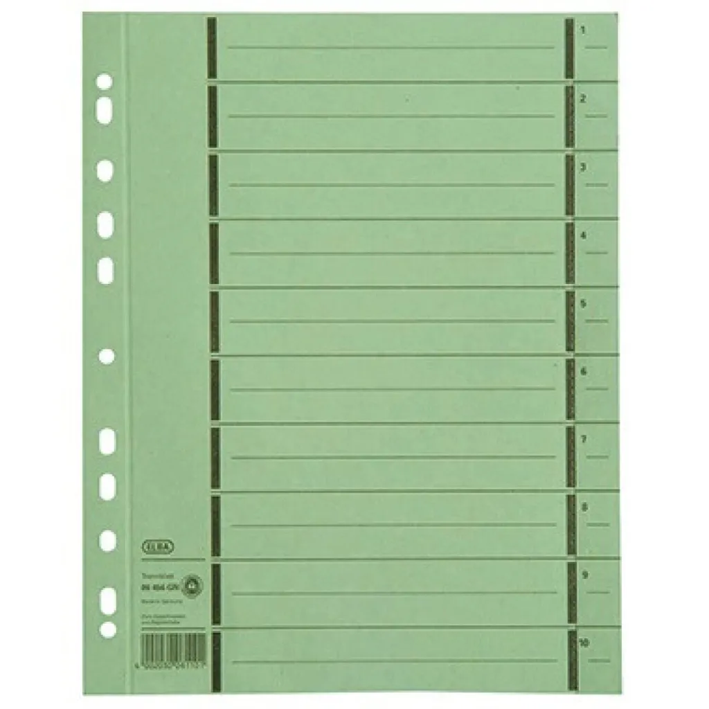 ELBA 400004667 Intercalaires Neutres de Format A4 Lot de 100 Pièces