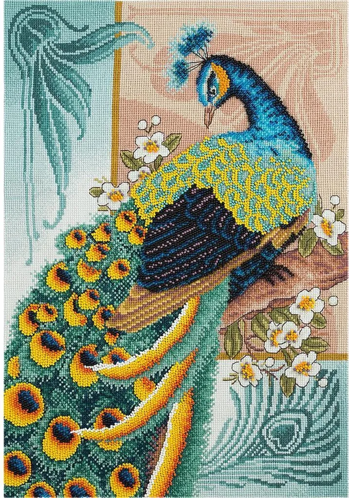 Tableau à broder Oiseau du bonheur Panna 28,5x40cm pour déco DIY zen