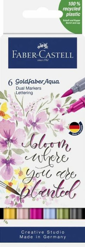 FABER-CASTELL Aquarellmarker GOLDFABER 6er Etui Lettering
