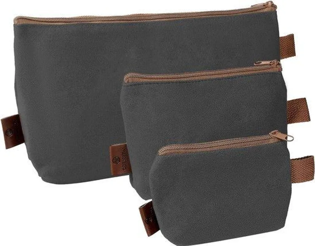 Sac à outils en toile cirée grise avec organiseur et petit compartiment