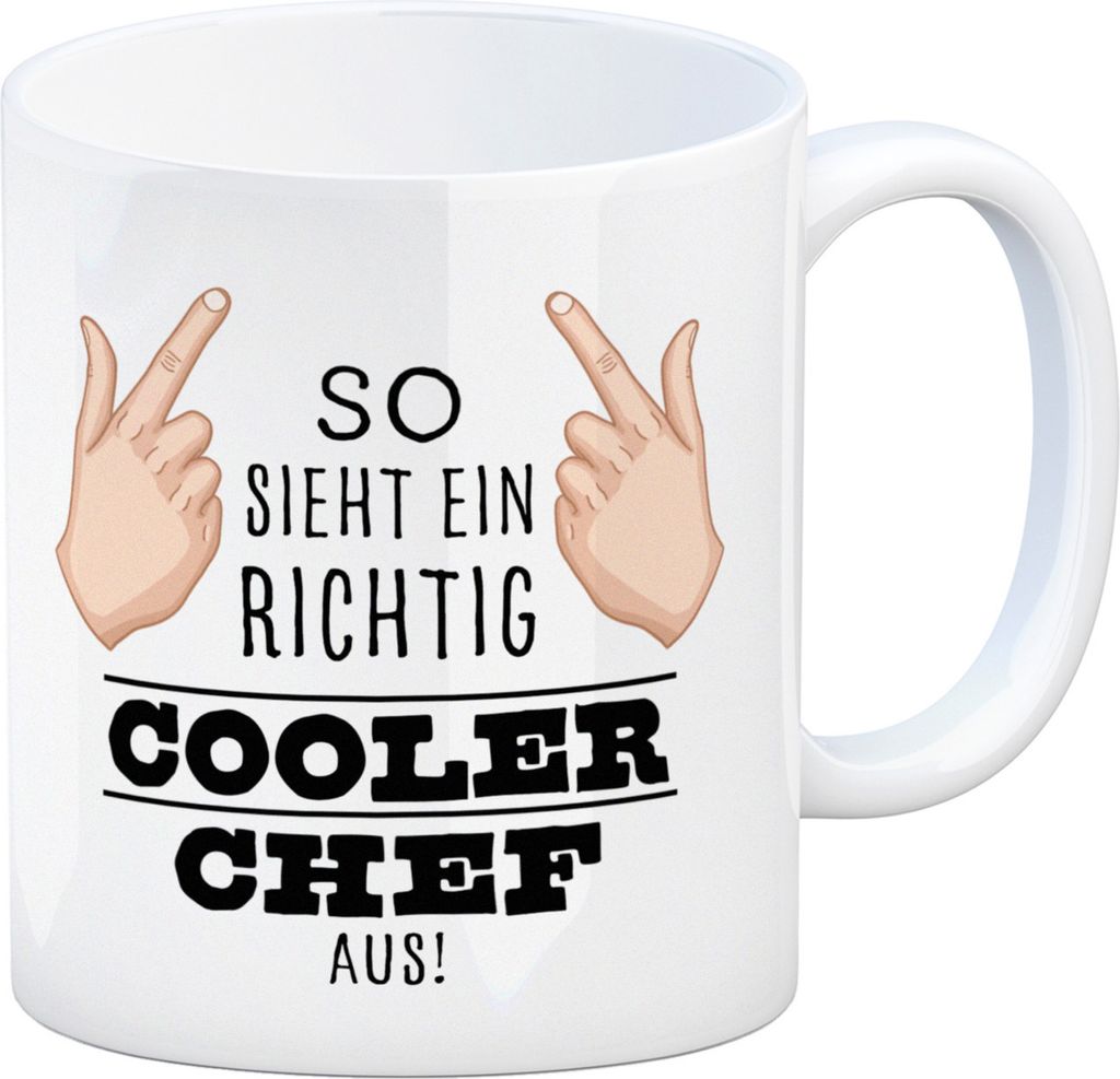 So sieht ein richtig cooler Chef aus Kaffeebecher für die Produktbild 