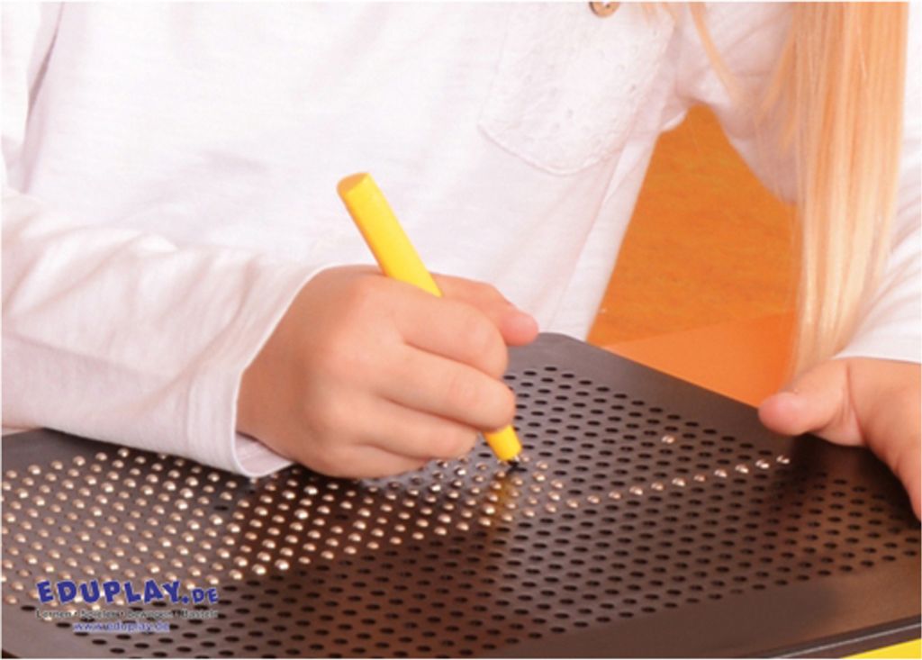 EDUPLAY 120539 Ersatz Dreikantstift magnetisch für Magnet Schreibtafel / Maltafel, gelb, 21-teilig (1 Set)