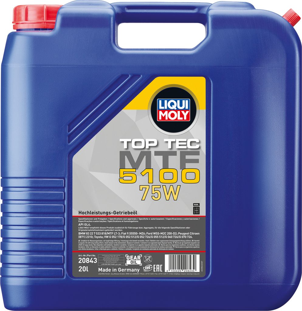 LIQUI MOLY 20843 Top Tec Getriebeöl 75W für Produktbild 