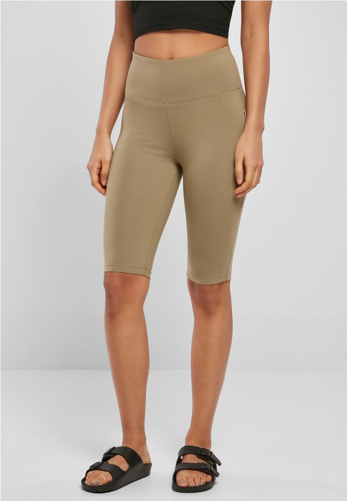 Urban Classics TB5014 | Ladies Organic Stretch Jersey Cycle Shorts Radlerhose - Farbe: Khaki - Größe: S