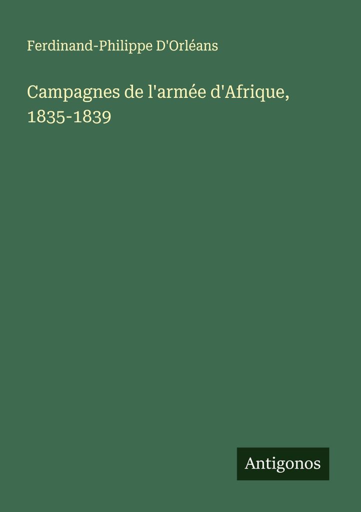 Kampagnen der Afrika-Armee, 1835-1839