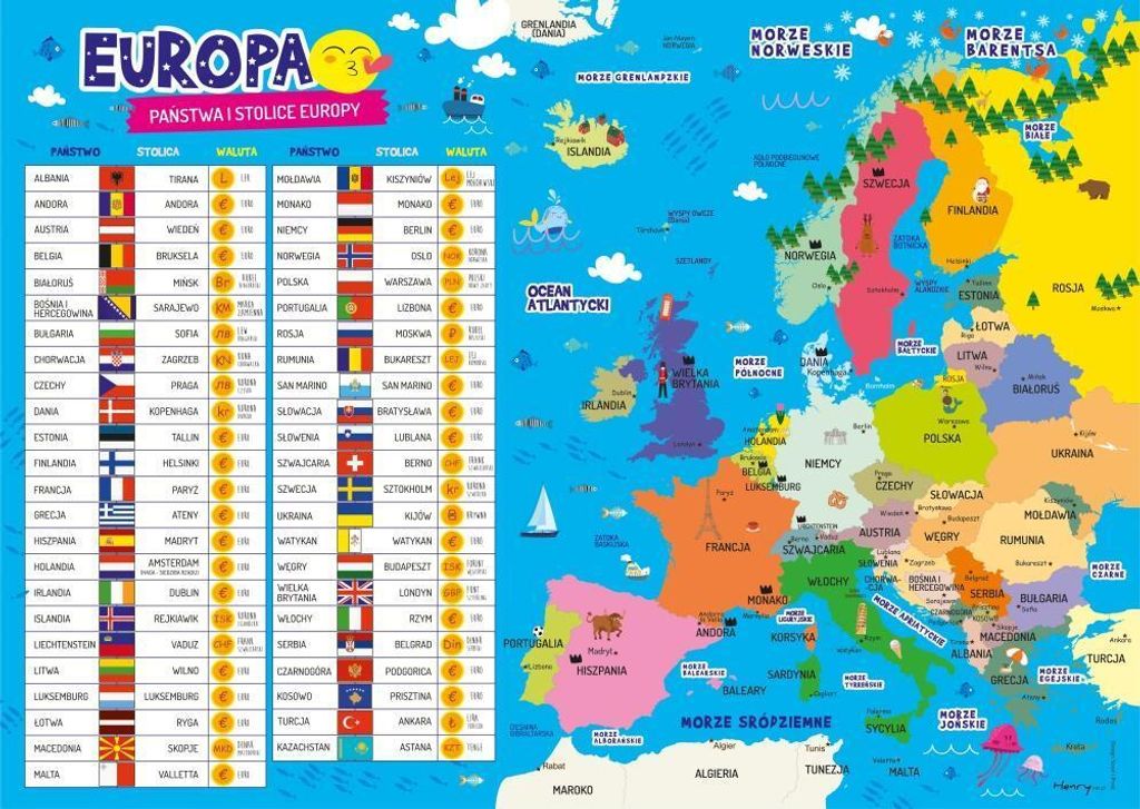 Beidseitige Schreibtischunterlage B3 Europa (Schul- und Papierwaren, Schreibtischmatte)