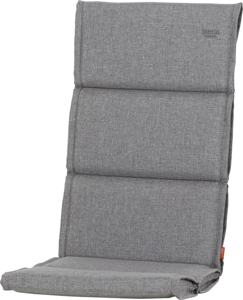 Hochlehnerauflage >Stella< in silber, 100% Polypropylen - 120x5x48cm (BxHxT)