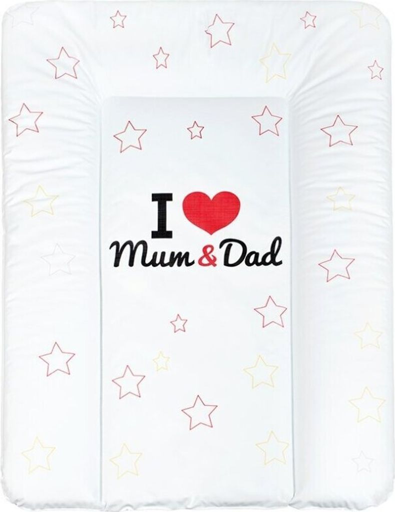Wickelauflage New Baby I love Mum and Dad weiß 70x50cm Produktbild 