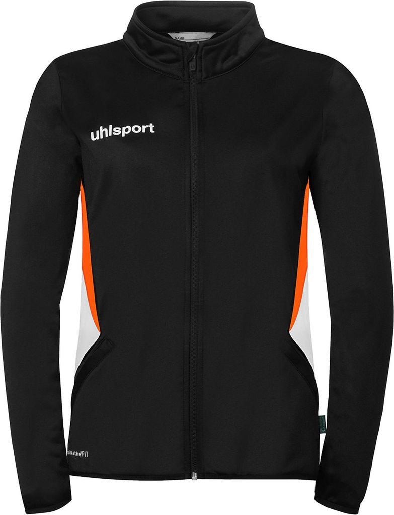 Uhlsport Equipe 29 Classic Jacke Damen - schwarz/weiß/fluo orange, Größe:S