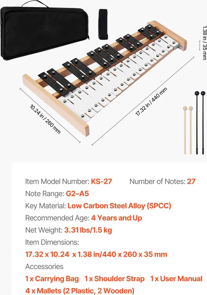 Carillon Xylophone avec Sacoche : Solution Complète pour Apprendre Partout