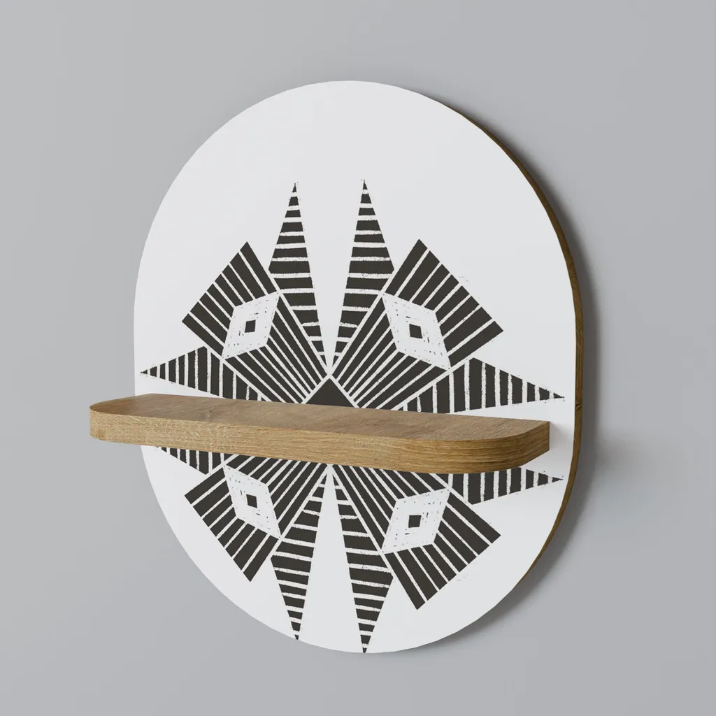 Étagère Ovale en Métal Noir avec Plateaux Robustes et Design Scandinave