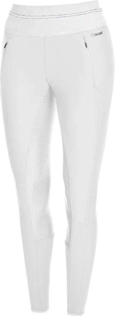 Pantalon équitation blanc Pikeur GIA GRIP ATHLEISURE - Finis les frottements