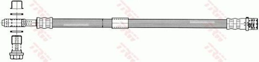 Trw Bremsschlauch Hinterachse PHD935