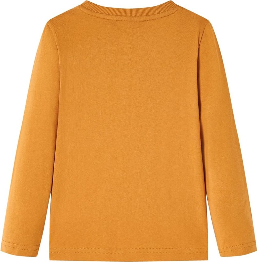 vidaXL Camicia a maniche lunghe per bambini ocra scuro 116 Immagine del prodotto 