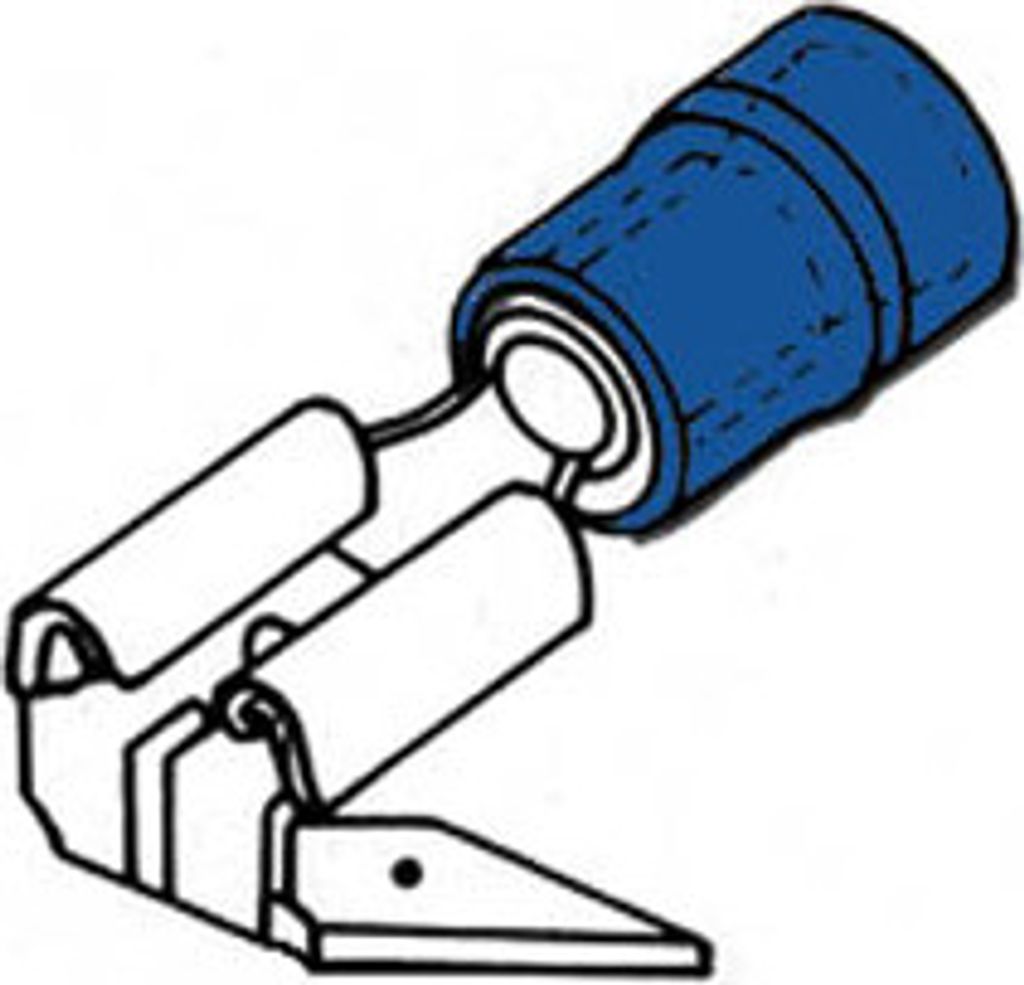 Flachstecker-Verteiler 6.4Mm Blau