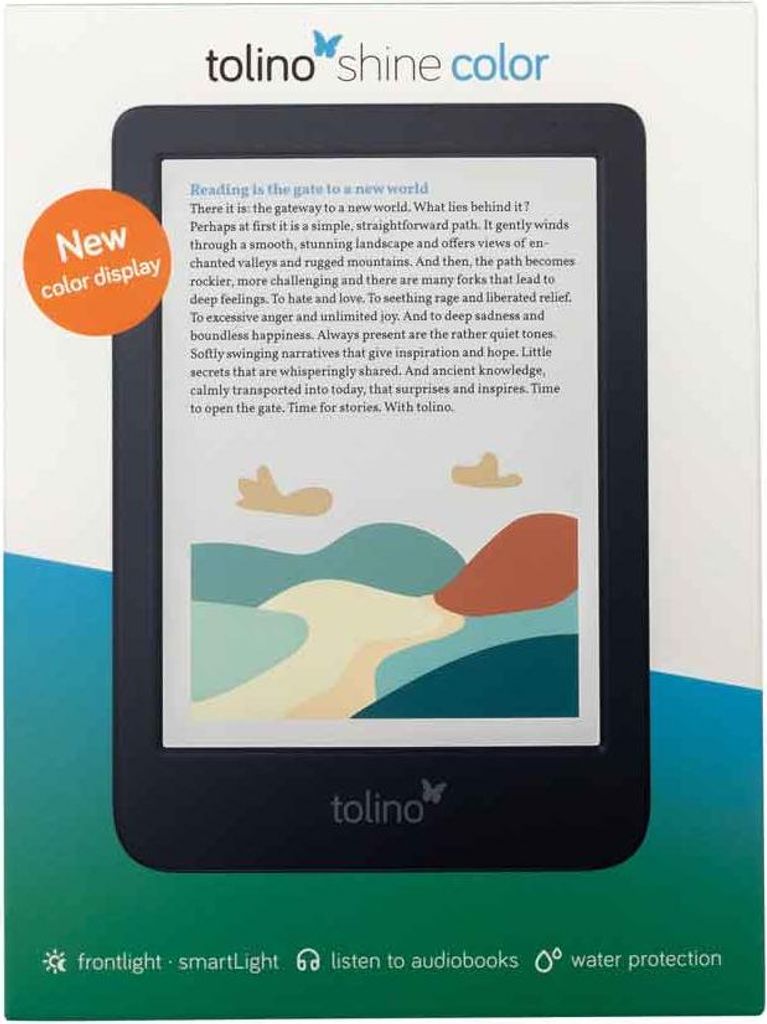 Tolino shine color, 15,2 cm (6"), E Ink Carta, 1072 x 1448 Produktbild 