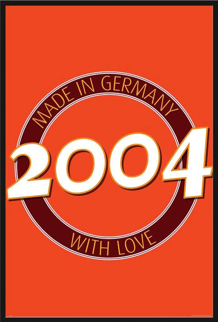 Poster Anniversaire 2004 Allemagne avec Cadre Shinsuke Maxi Noir 61x91