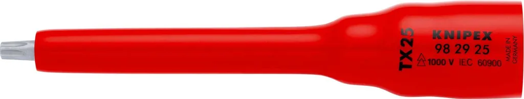 Douille TX25 longue pour serrage sécurisé 3/8 KNIPEX 98 29 25 VDE