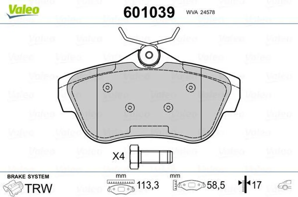 Finis les bruits de freinage : plaquettes Valeo 601039 Jumpy et Expert