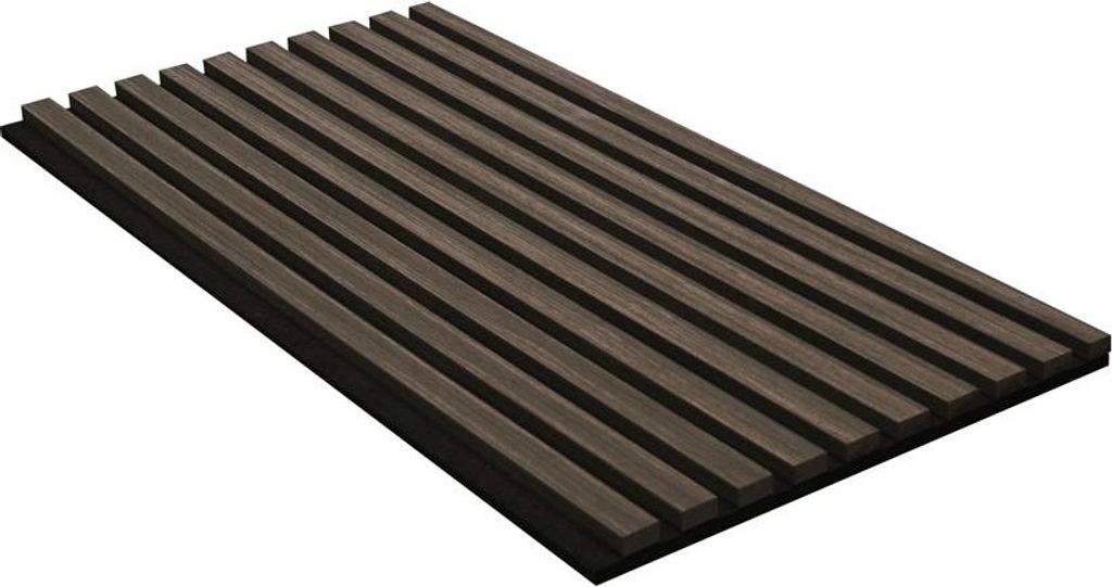 HOME DELUXE Akustikpaneel SONIC Smoked Oak - 80 x 40 cm I Holz Akustikpaneele Wandpaneel Akustik Paneel Paneel MDF Wandverkleidung Akustikfilz Optik