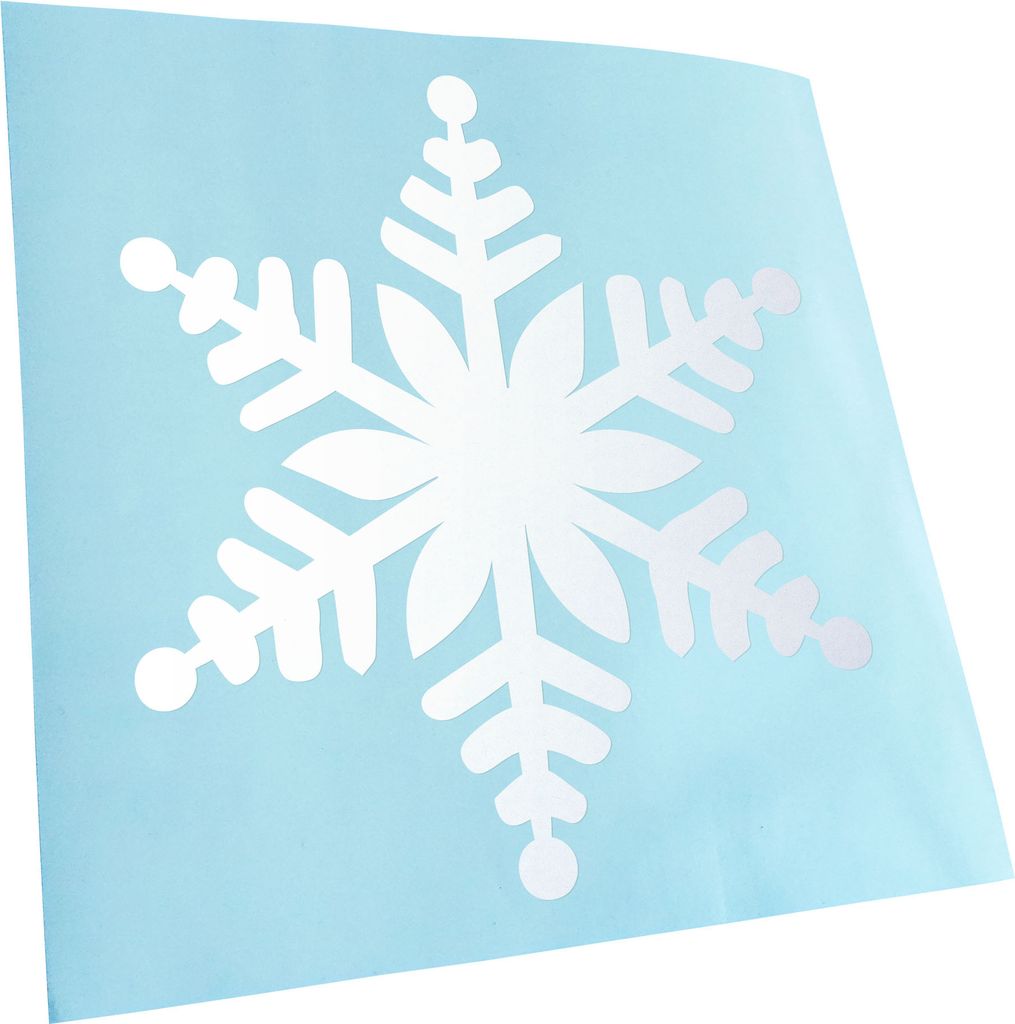 Kiwistar - Autoaufkleber - -Schneeflocke Design 1 Heckscheibenaufkleber - Aufkleber für Auto Kfz Fahrrad, LKW, Truck Mofa