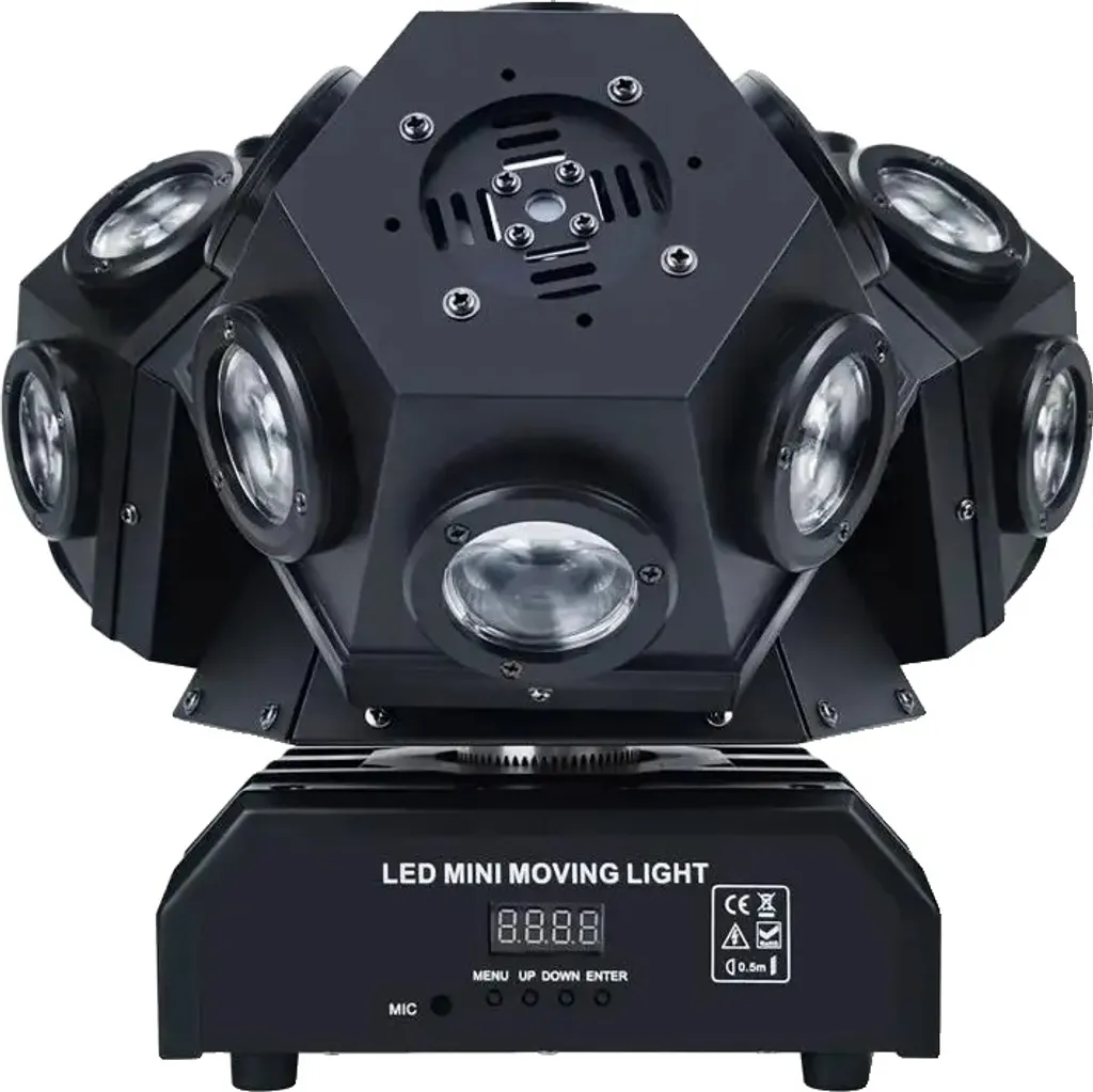 Lyre de scène rotative triple tête 180W DMX et effets laser club