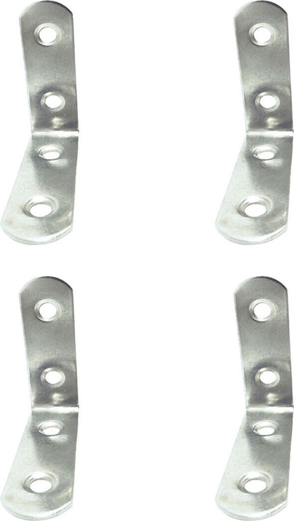 Verstärkungswinkel AN24, Edelstahl, 50 x 50 x 16 mm. 4 Stück