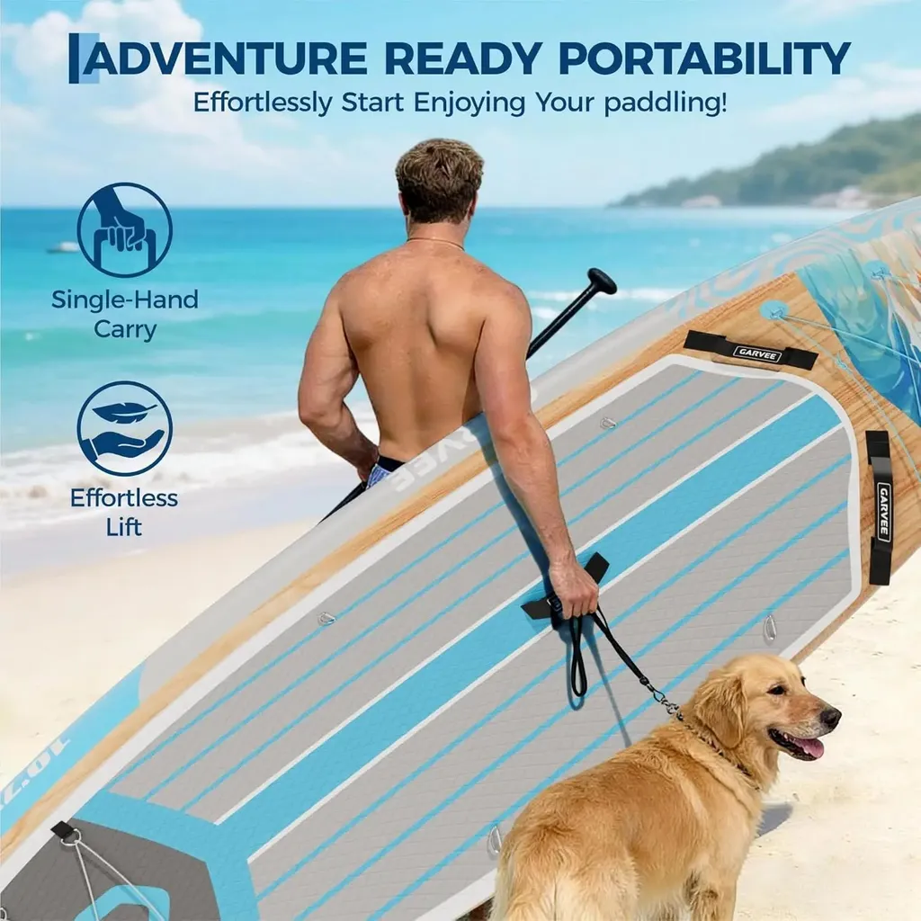 Stand Up Paddle gonflable stable 10' avec surface antidérapante EVA