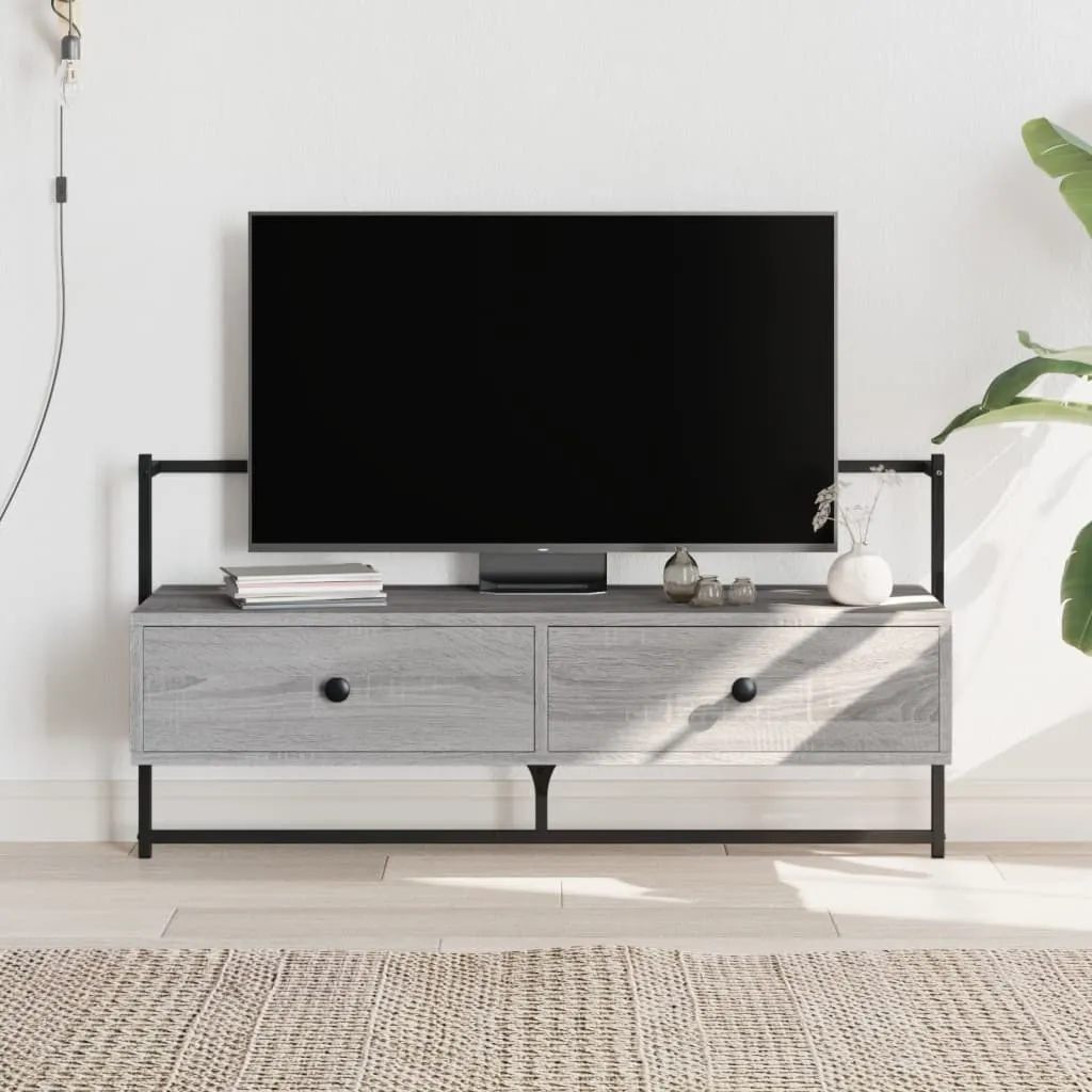 Mobile TV Sospeso Grigio Sonoma 100,5 cm | Arredo Parete Materiale Legno - 2