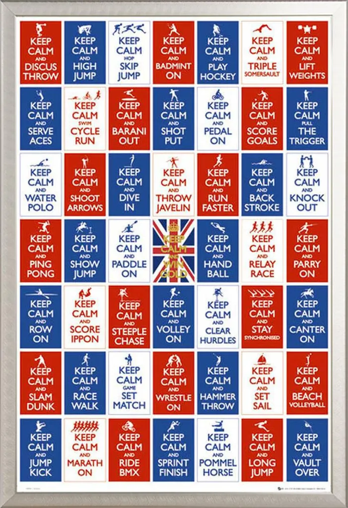 Cadre Shinsuke Maxi alu argenté et poster Keep Calm Win Gold luxe