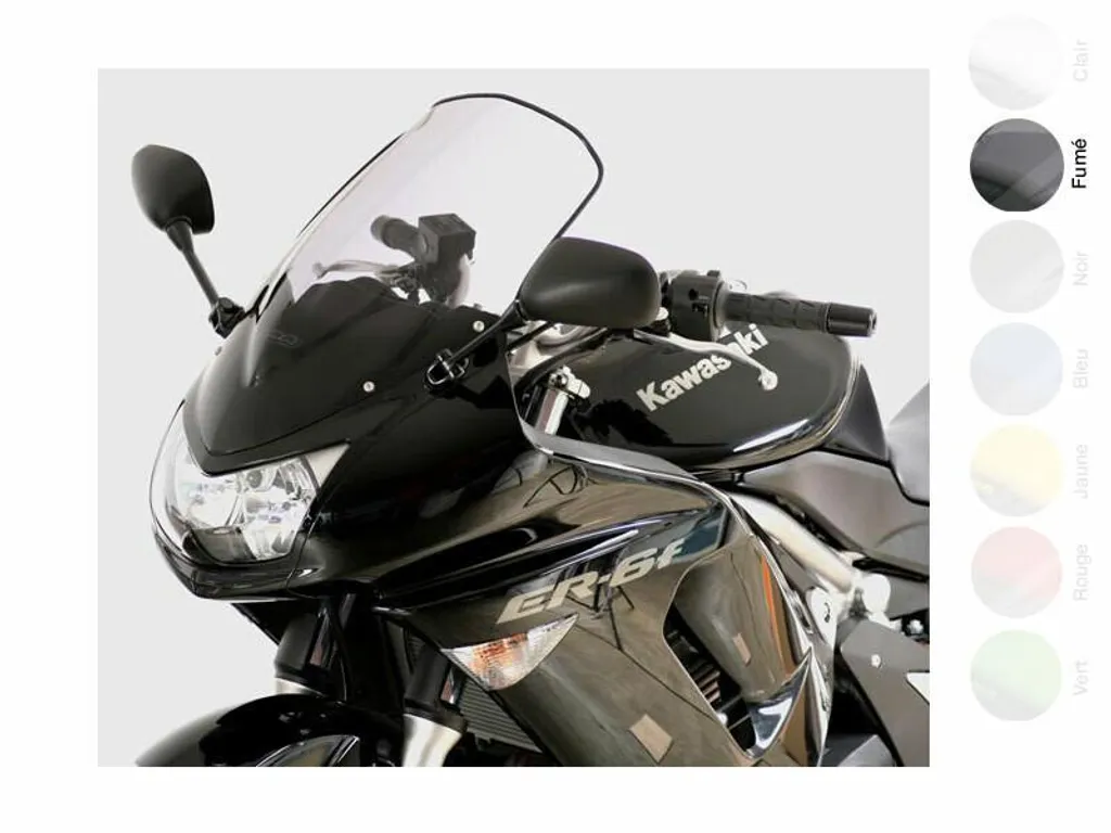 Bulle MRA Racing R pour Kawasaki ER-6F - Protection Aérodynamique Noire