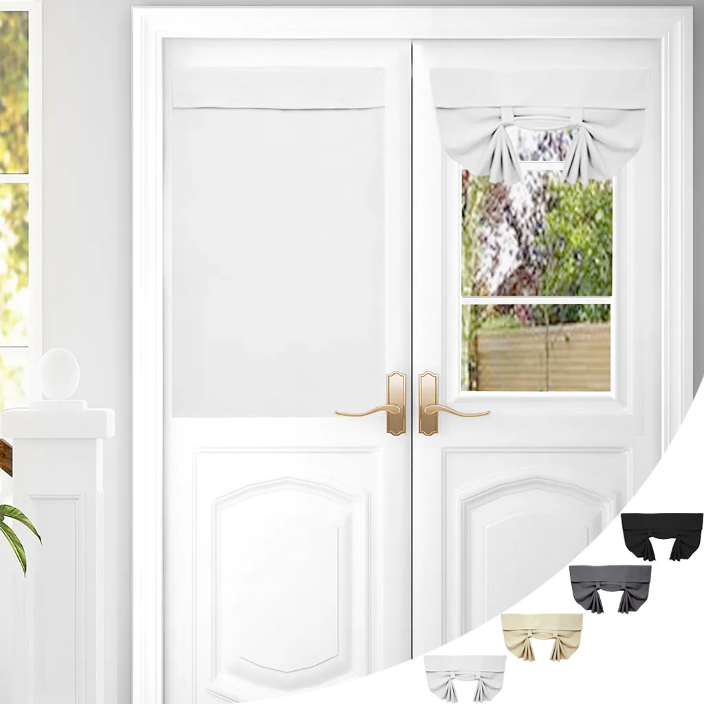 Rideau occultant sans perçage blanc porte vitrée protection chaleur