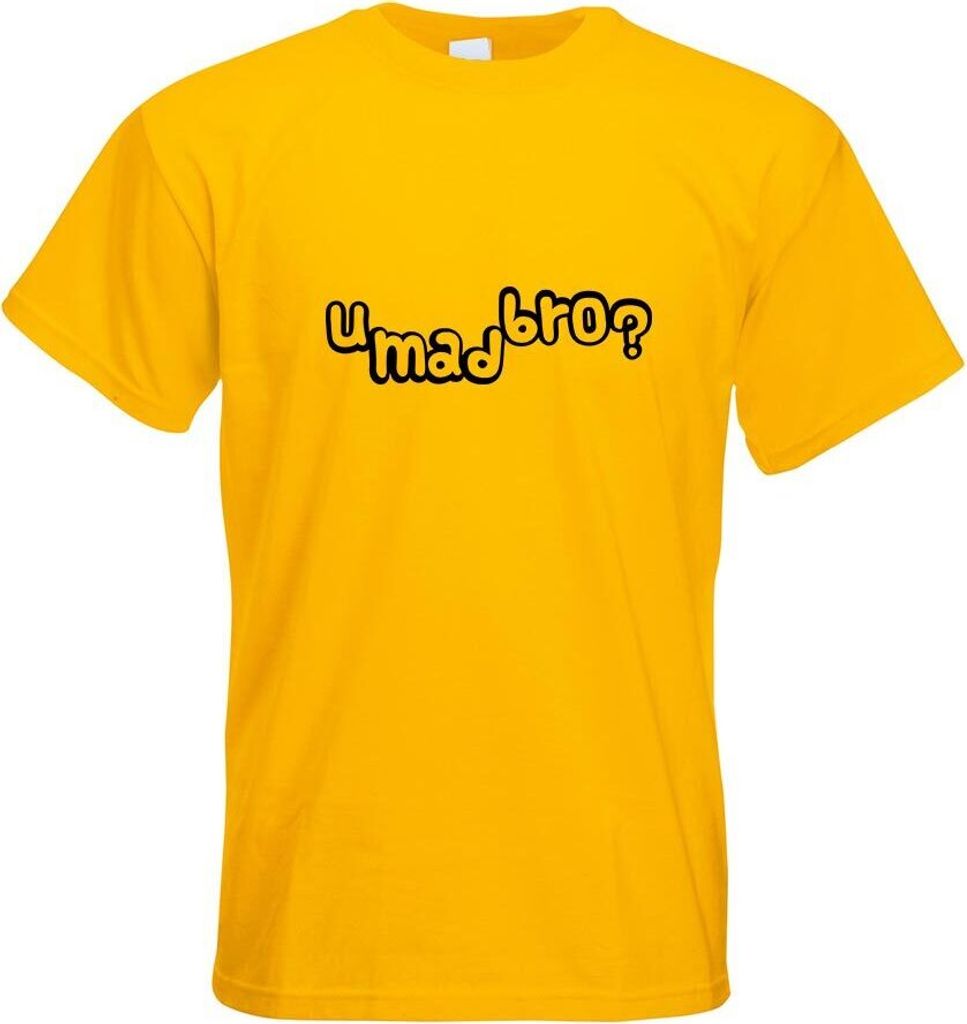 Kiwistar - T-Shirt - gelb - u mad bro? Motiv Bedruckt Funshirt Design Print - mit Motiv Bedruckt - Funshirt Design - Sport - Freizeit - Herren - L