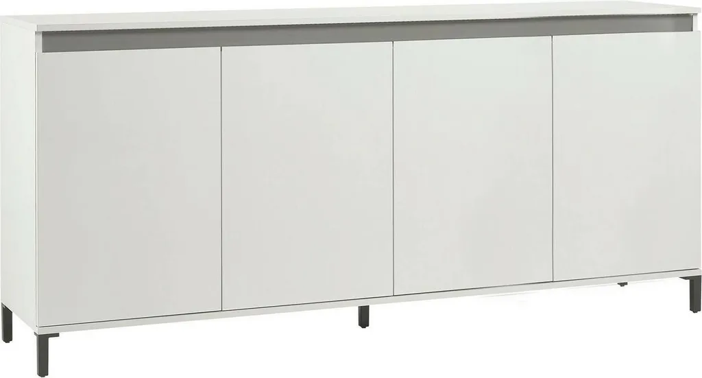 Buffet Filomena Blanc 184 cm - Idéal pour Ranger la Vaisselle avec Style