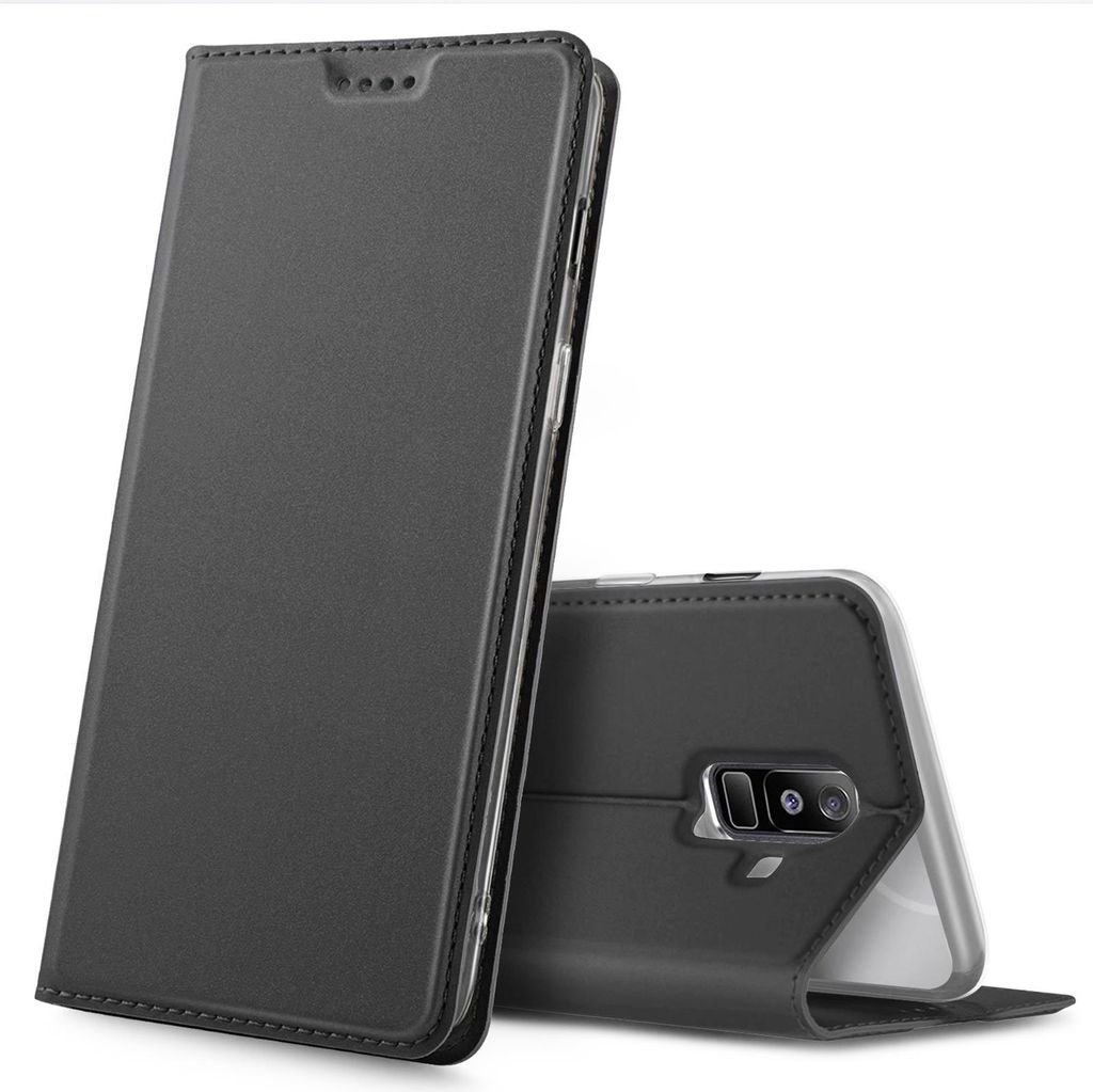 Handy Hülle Samsung Galaxy A6 Plus Book Case Schutzhülle Tasche Slim Flip Cover Etui