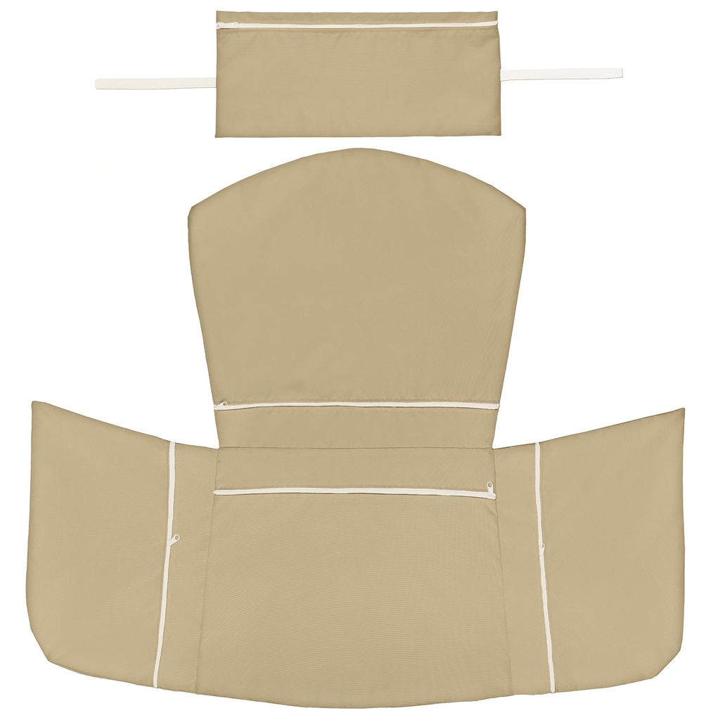 Hängesessel Kissenbezug, Polsterbezug, Überzug für Polyrattan / Rattan Kissen Hängeschaukel, Hängekorb, Schaukel Korb, Rückenkissenbezug in d...
