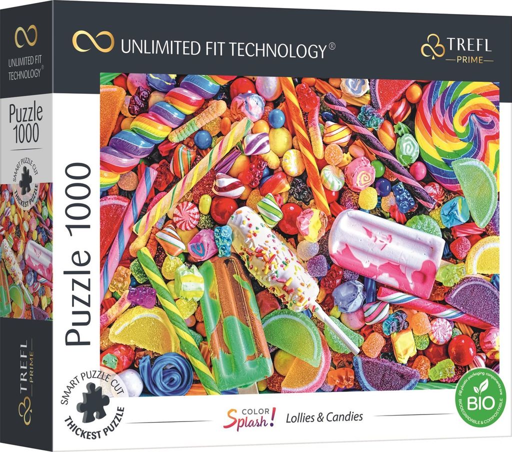 TREFL Puzzle UFT Color Splash: Lollipops und Süßigkeiten 1000 Teile