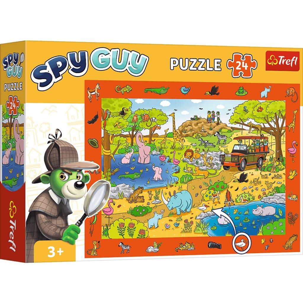 TREFL Picture Search Puzzle Spy Guy: Safari 24 Teile