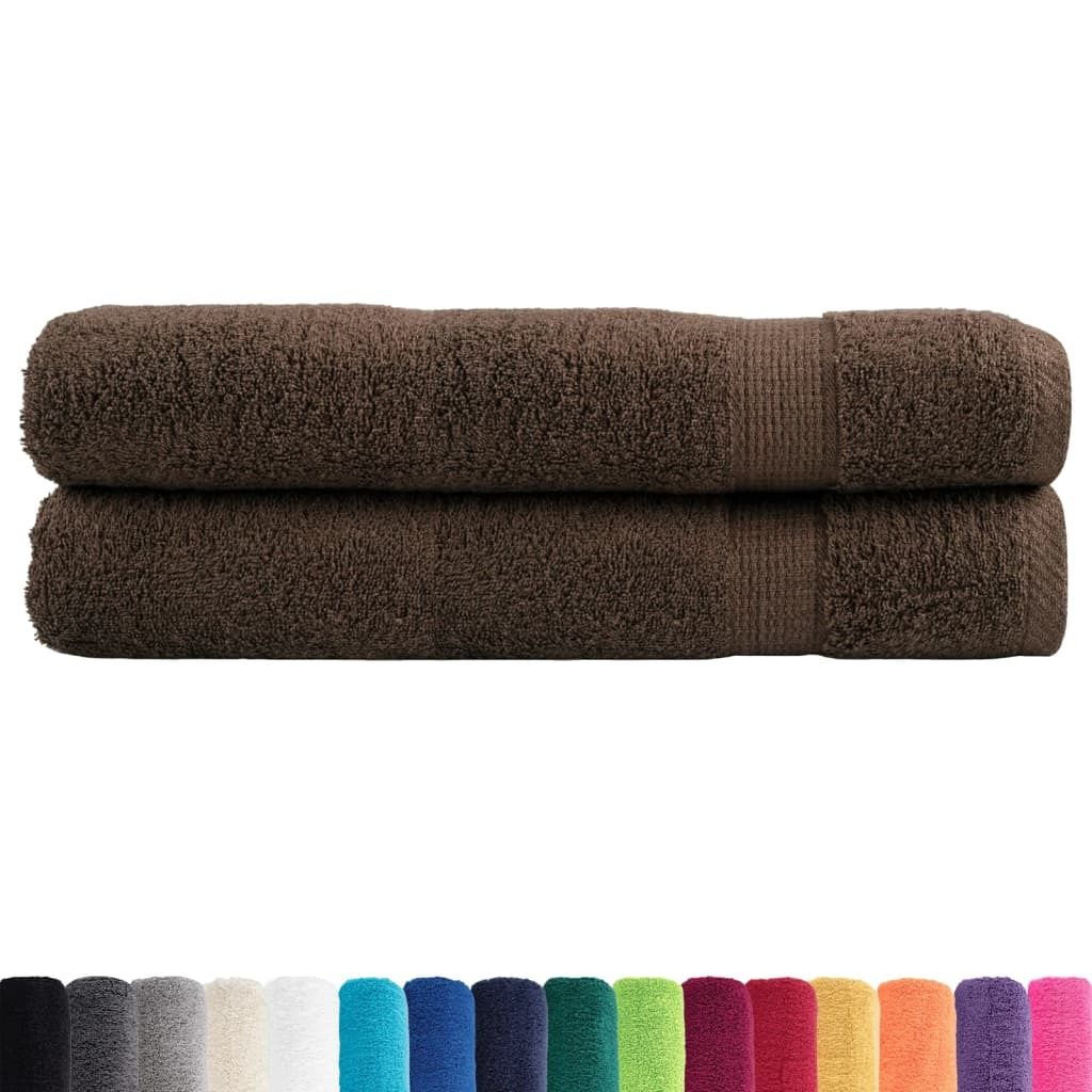 Asciugamani Premium SOLUND 2 pz Marrone 100x200 cm 600 g/m² Immagine del prodotto 