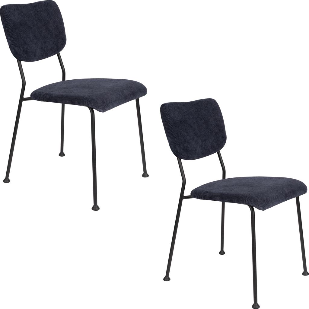 Zuiver Benson Esszimmerstuhl Dunkelblau - 2 er Set